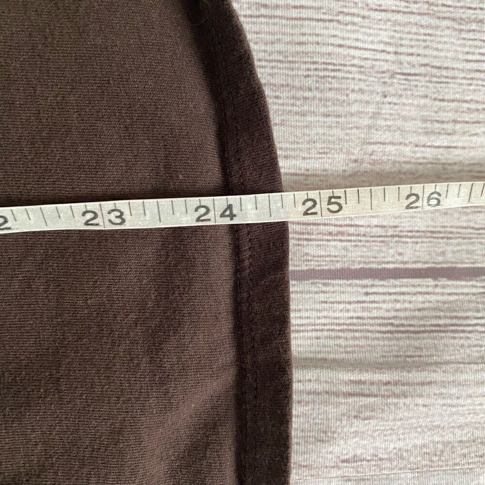 New York & Co women M scoopneck to v-cut pleated tank top brown - Picture 9 of 9